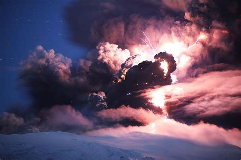 storm, Lightning, Eruption, Clouds, Volcano Wallpapers HD / Desktop and ...