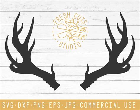 Antler SVG Clipart Silhouette Design Vector Antler Dxf Eps | Etsy