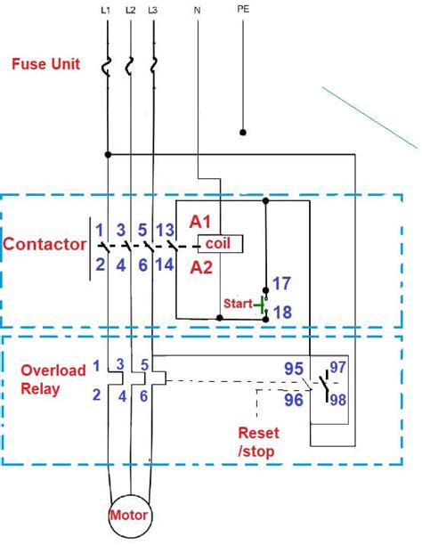 Dol Starter Control Circuit Diagram With Timer Dol Starter C