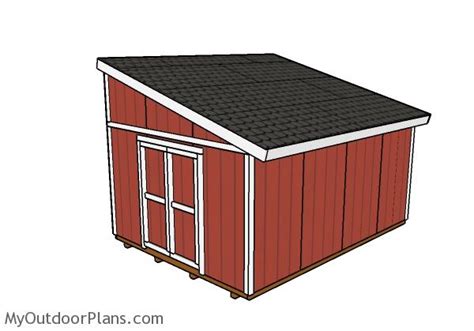 12x16 Lean to Shed Plans | MyOutdoorPlans