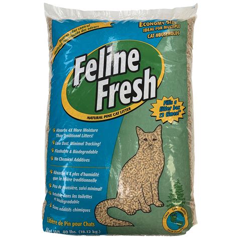 Feline Fresh,Natural Pine Pellet Cat Litter - 15 kg - Ren's Pets