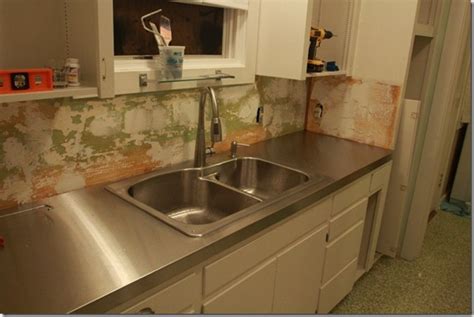 Remodelaholic | Affordable Stainless Steel Countertops; DIY