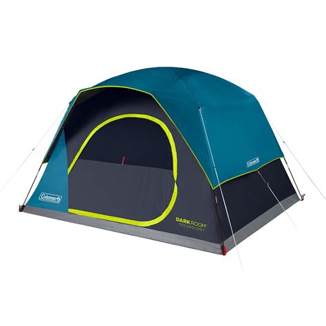 Coleman Camping Tent | 6 Person Dark Room Skydome Tent, Blue - Walmart ...