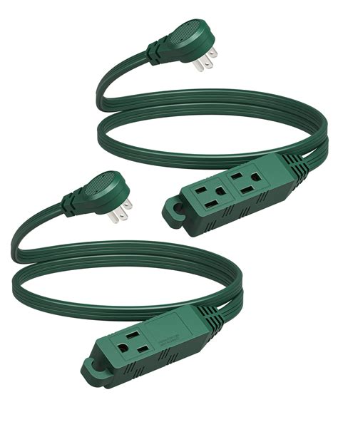 DEWENWILS 2-Pack Indoor Extension Cord, 3ft, 16 AWG, 3 Prong, 13A 1625W ...