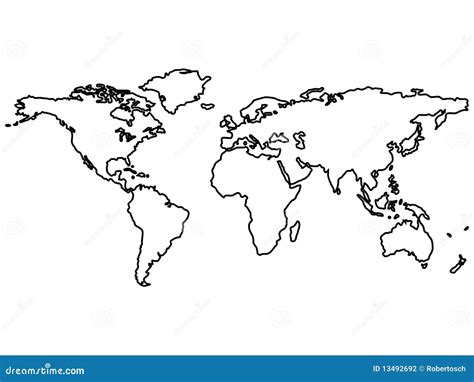 Black World Map Stock Photography | CartoonDealer.com #7852910