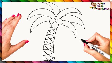 How To Draw A Palm Tree Step By Step