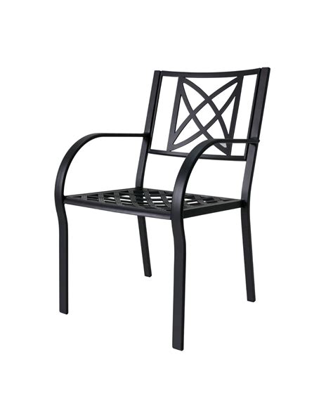 2-Piece Black Finish Aluminum Outdoor Furniture Patio Chair Set 34 ...