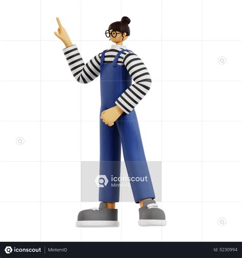 Teacher pointing finger 3D Illustration download in PNG, OBJ or Blend ...