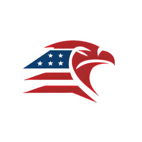 USA Eagle Flag Logo Design · Creative Fabrica