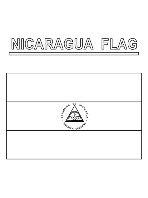 Printable Nicaragua Flag Coloring Page - Free Printable Coloring Pages ...