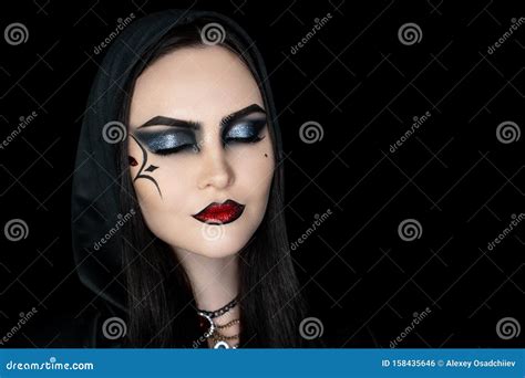 Creative Makeup for Crazy Halloween Party Stock Photo - Image of beauty ...