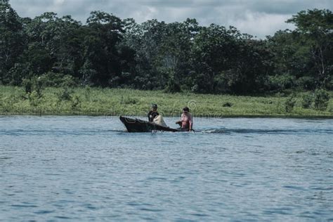 People on the Boat Fishing on the Amazon River Editorial Photography ...