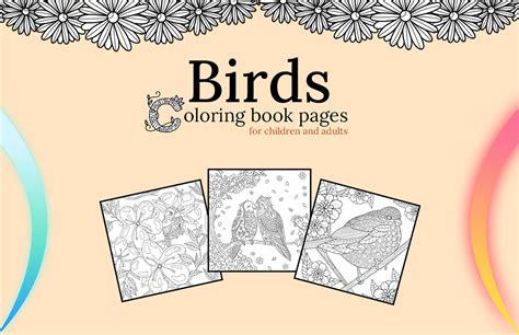 Bird illustrations. Coloring book pages :: Behance