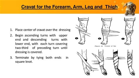 BANDAGING: TRIANGULAR BANDAGING AND CRAVAT, TYPES OF KNOTS