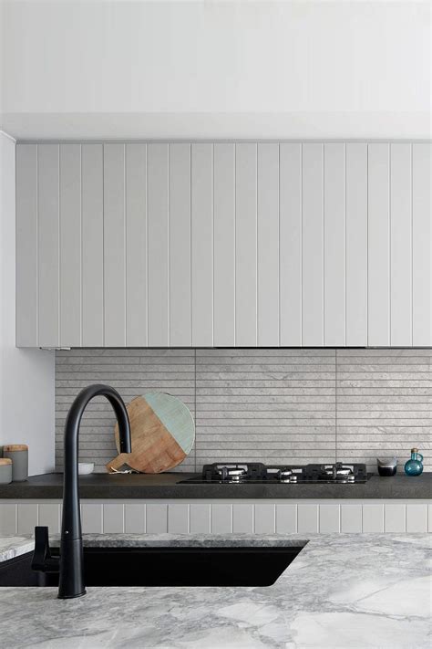 MODERN Light Gray Subway Backsplash Tile (Contemporary Design ...