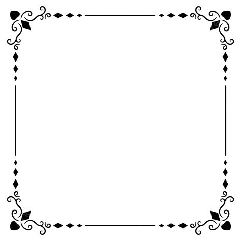 Easy Border Design Black Vector Simple Border Design Easy Border ...