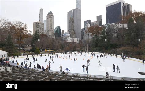 Ice Rink at Central Park in winter Stock Photo - Alamy