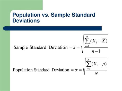 Measures Of Variation Population And Sample Standard Deviation No | Hot ...