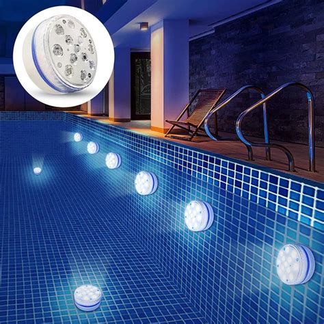 Splonary Submersible LED Lights with Magnet, IP68 Waterproof Underwater ...