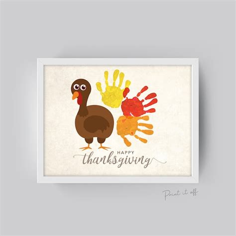 Turkey Handprint Art / Happy Thanksgiving Fall Autumn / | Etsy