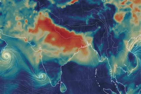 Map of global surface wind shows stalled air pollution due to air ...