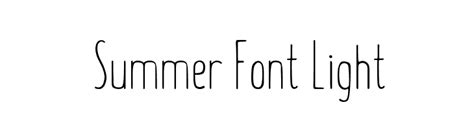 Summer Font Light Font - FFonts.net