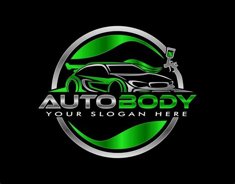 auto body shop logo template repair, repaint restoration. with simple ...