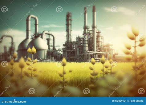 Modern Petrochemical Defocused Plant and Field. Industrial Development ...