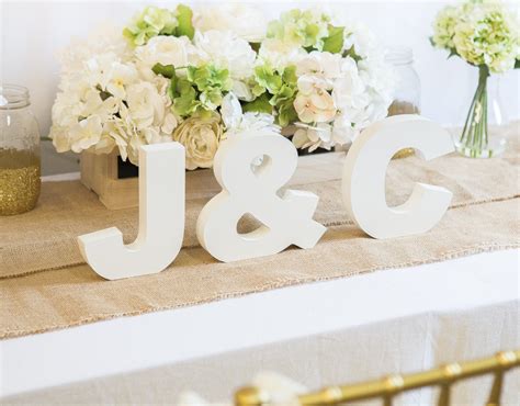 Wooden Letters Freestanding Wedding Sign Initial Signs - Etsy