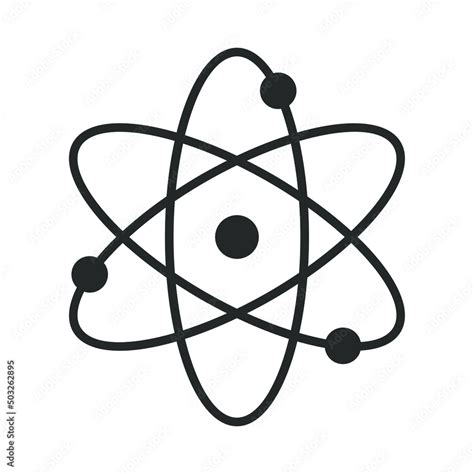 Atom icon. Nuclear energy symbol. Atomic sign. Science logo. Vector ...