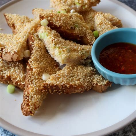 Easy air fryer sesame prawn toast