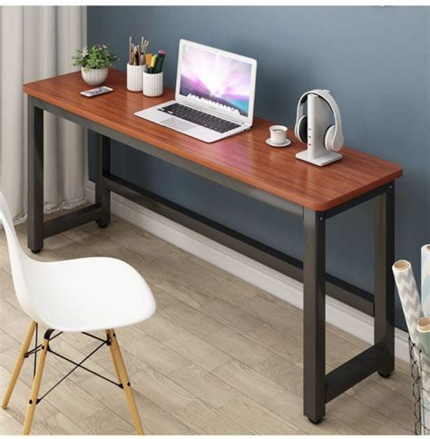 Narrow computer table / desk, Furniture, Tables & Chairs on Carousell