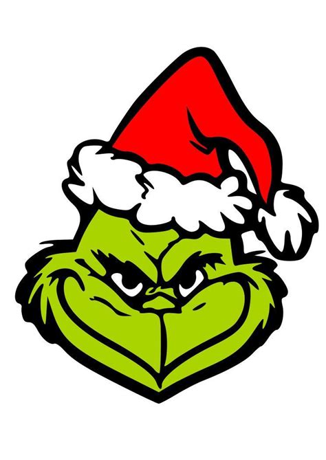 Printable Grinch Face Template