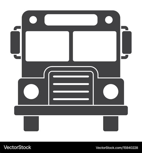 School bus silhouette Royalty Free Vector Image