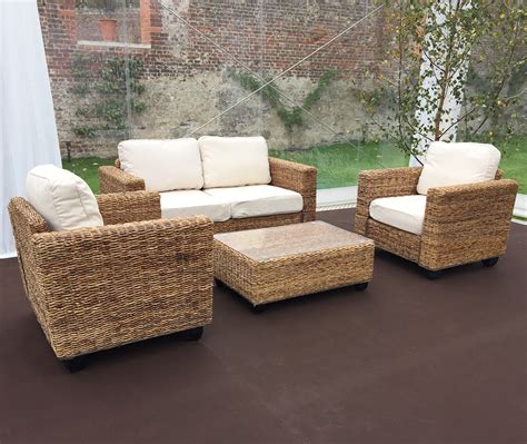 Indoor Natural Rattan Sofa Set - Furniture4Events