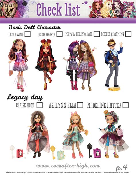 Ever After High Doll Checklist 3 | Ever After High