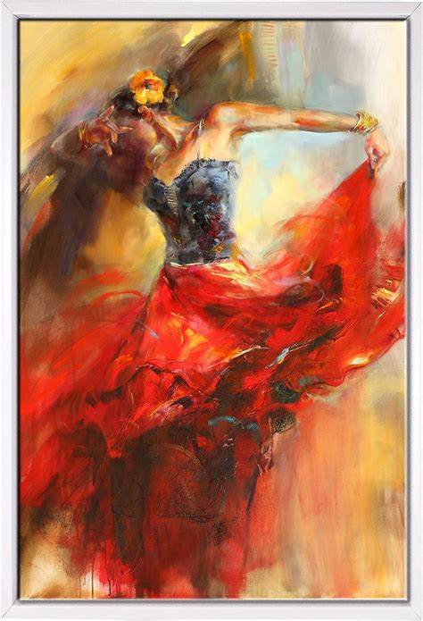 Amazon.com: P&L ART. Dancing Lady Oil Paintings on Canvas (12x16 Inch ...