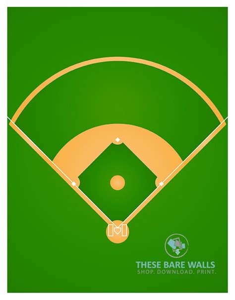 Printable Wall Art, Baseball Field Print, Baseball Decor, 8x10 ...