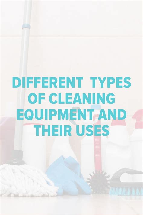 different types of cleaning equipment and their uses on a table with ...