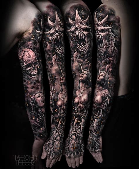 Demonic Sleeve, by Javi Antunez : r/tattoo