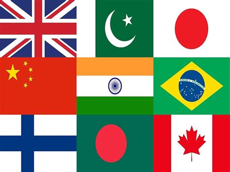 What are the national flags of different countries called? Check list ...