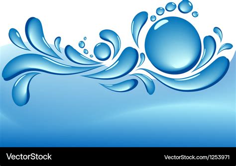 Water splash wave background Royalty Free Vector Image