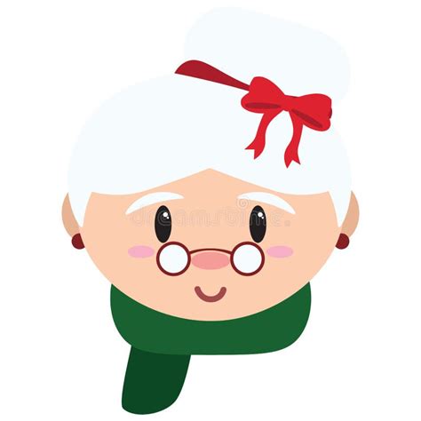 Isolated mrs claus cartoon stock vector. Illustration of happy - 168822791