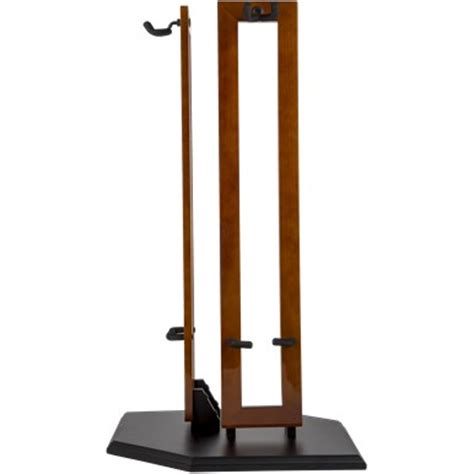 Fender Fender Hanging Wood Double Guitar Stand, Cherry with Black Base