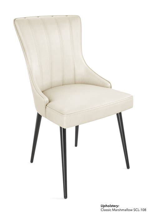 4018 Modern Restaurant Chair - Metal Legs - Channel Tufted Back ...