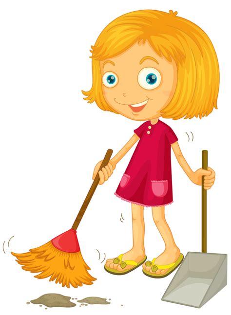 Cleaning clipart little girl cleaning room, Cleaning little girl ...