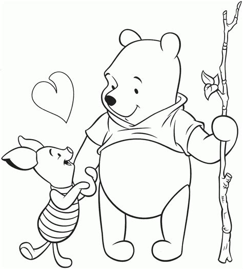 Winnie Y Piglet Disney Coloring Sheets Baby Coloring Pages Animal