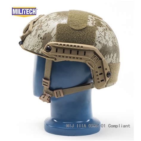 AOR1 Deluxe NIJ IIIA FAST Desert Digital Camo Ballistic Helmet With ...