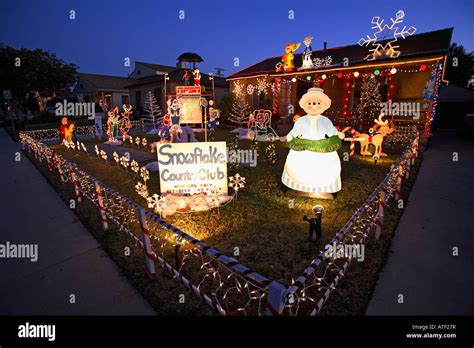 Candy Cane Lane, El Segundo, Los Angeles, California Stock Photo - Alamy