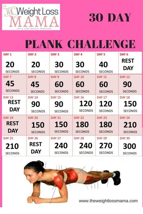 Perfect 30 Day Plank Challenge Printable Pdf - Get Your Calendar Printable